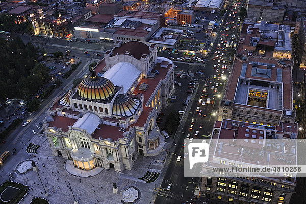 Museum der Schönen Künste  von oben  Mexiko City  Mexiko  Nordamerika