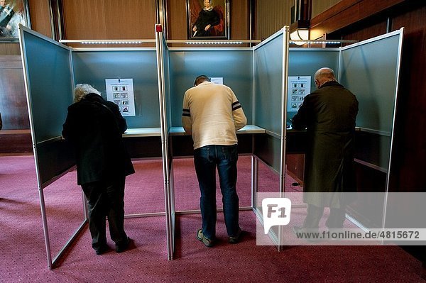 2011 Dutch elections for regional government: voters voting.
