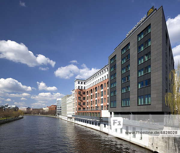 Office building on the banks of the Spree River  Charlottenburg  Berlin  Germany  Europe