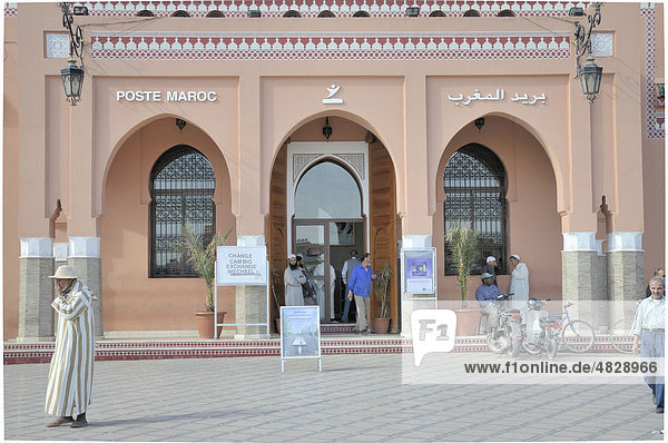 Gebäude der Post  Poste Maroc  Marrakesch  Marokko  Afrika