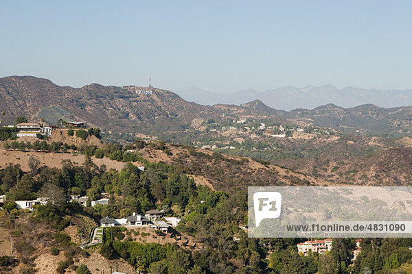 Hollywood Hills und Downtown LA  Los Angeles County  Kalifornien  USA
