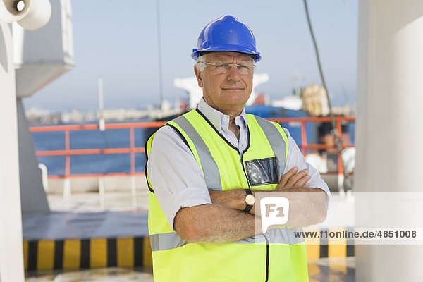Older worker on ship