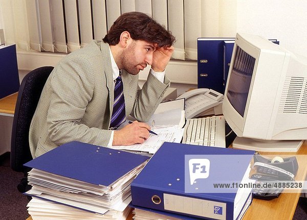 Mann Streß Büro