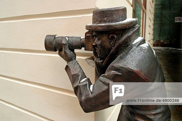 Photographer statue Bratislava Slovakia