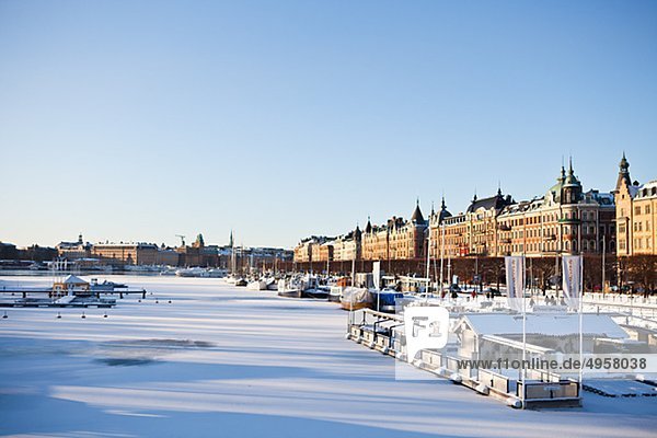 View of city in winter