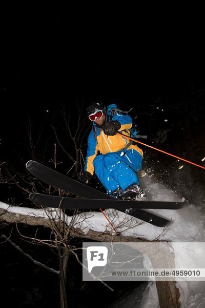 Japan  Hokkaido  Niseko  Man skiing