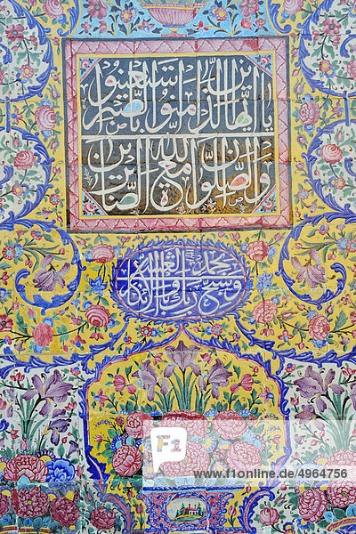Iran  Shiraz  Nasir al-Mulk Moschee  Dekoration