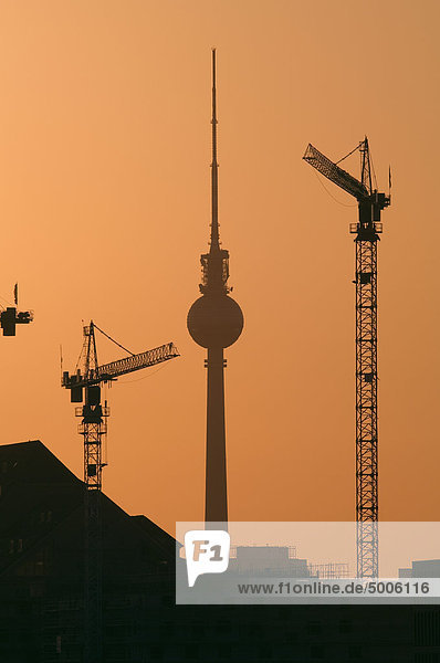 Construction Alexanderplatz Television Tower