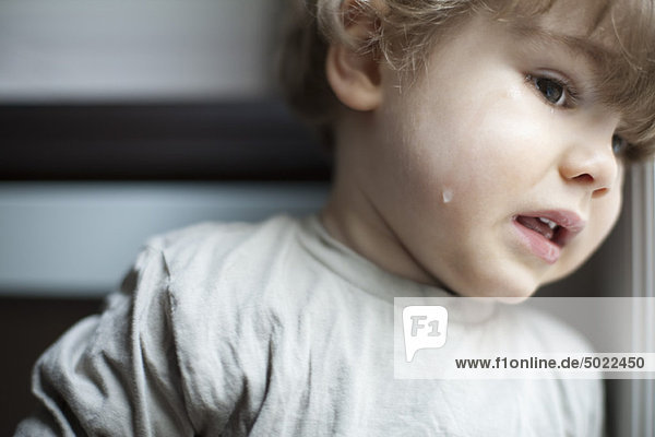 Toddler boy crying  portrait