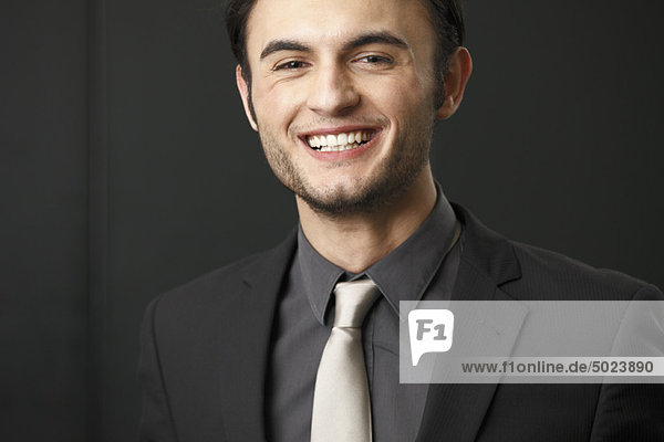 Close up of businessman smiling