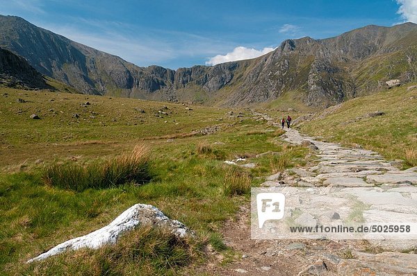 Europa Snowdonia Nationalpark Pont Pen-y-Benglog Wales