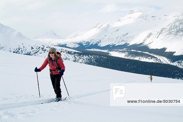 Frau  Berg  Felsen  Skisport  50  Alberta  Banff  Kanada