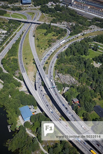 Luftbild des Highway traffic