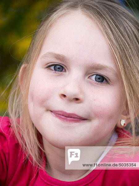 Close up of girl  smiling  portrait