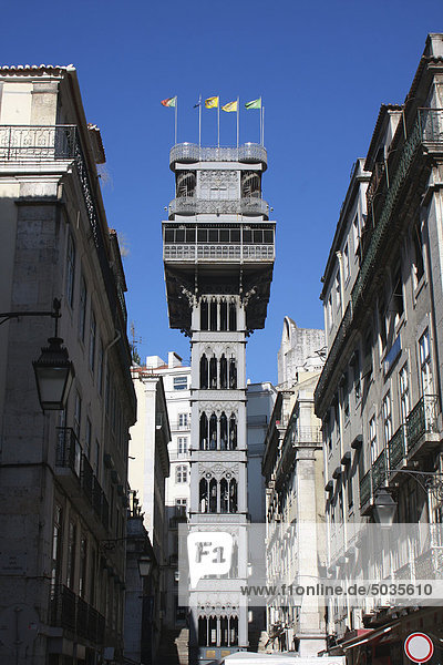 Portugal  Lisbon  Baixa district  Elevador de Santa Justa