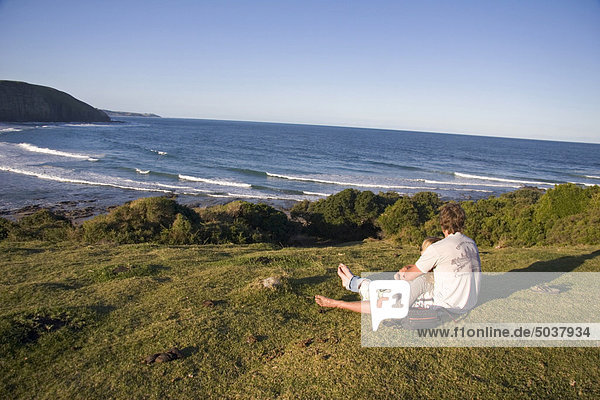 Couple enjoying the ocean view  Transkei  South Africa