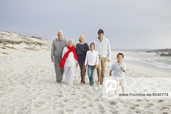 Family enjoying on the beach