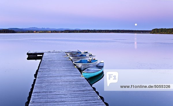 Vollmond über Kai bei Anahim See British Columbia Kanada