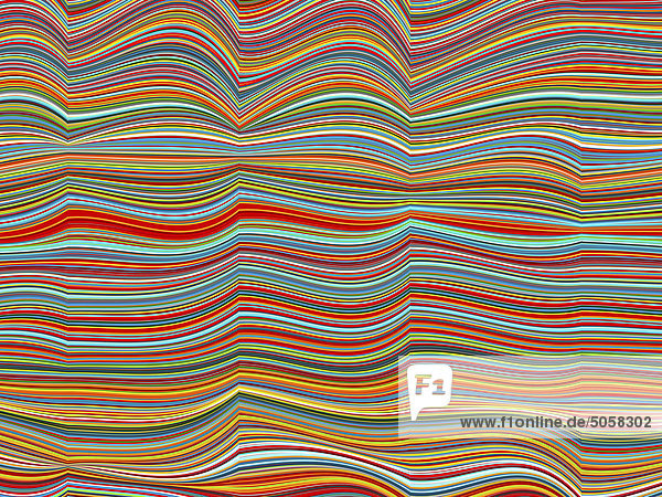 Abstrakte Linien in Regenbogenfarben