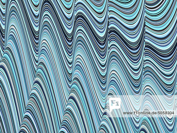 Abstraktes Wellenmuster in blau