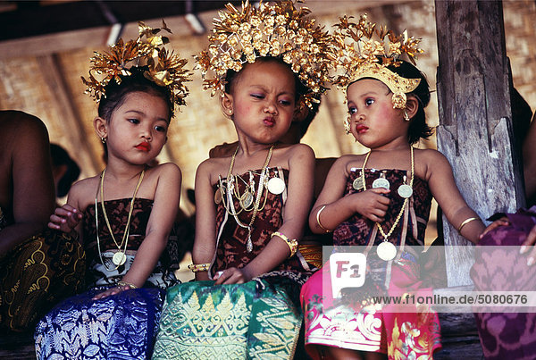 Bali Aga girls  Tenganan  Bali  Indonesia.