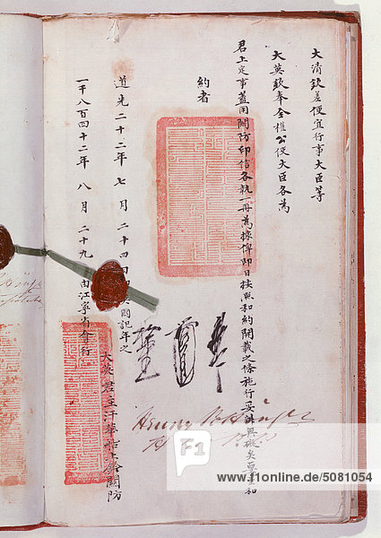 Der Vertrag verleiht das britische Empire Hong Kong