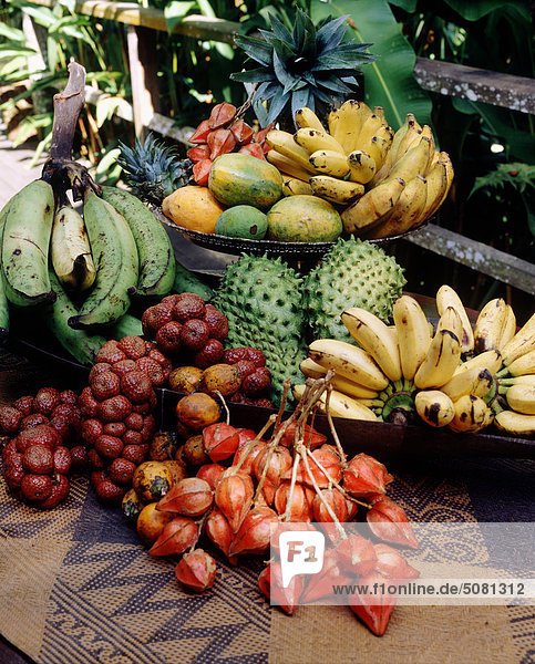 Tropische Früchte aus Indonesien und Malaysia