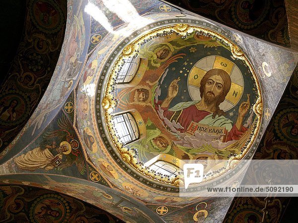 Decke Kirche auf vergossenen Blutes St Petersburg Russland