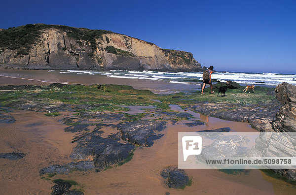 Portugal  Alentejo  Sudoeste Alentejano Nationalpark. Praia do Carvalhal