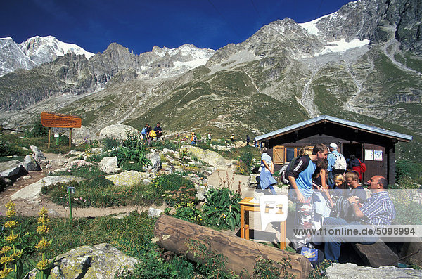 Aostatal. Alpen des Mont Blanc-Gruppe Saussurea Naturpark
