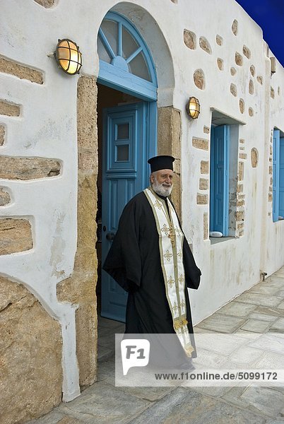 Straße Geistlicher Kykladen Griechenland