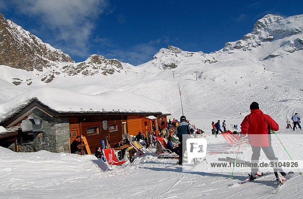 Italy  Aosta Valley  Champoluc  ski slope