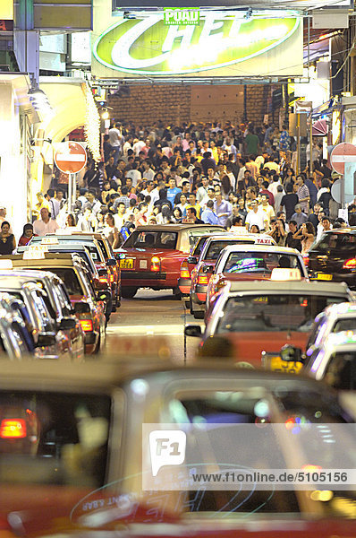 Asia  China  Hong Kong  traffic on Lan Kwai Fong area