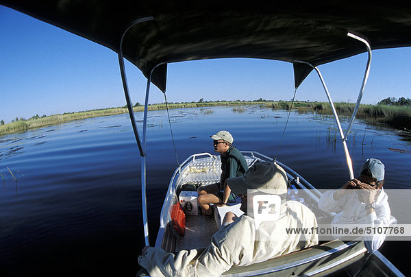 Botswana  Moremi Game-Res.-Safari auf innere Okavango delta