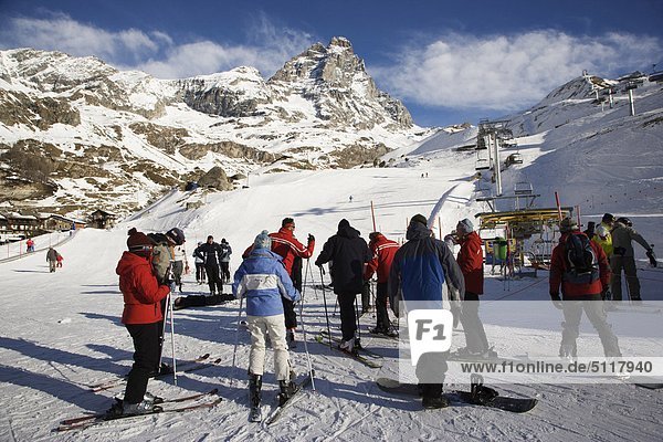 Italy  Aosta Valley  Valtournenche  ski plant