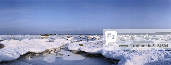 Winter Meer Zeit Baltikum Estland