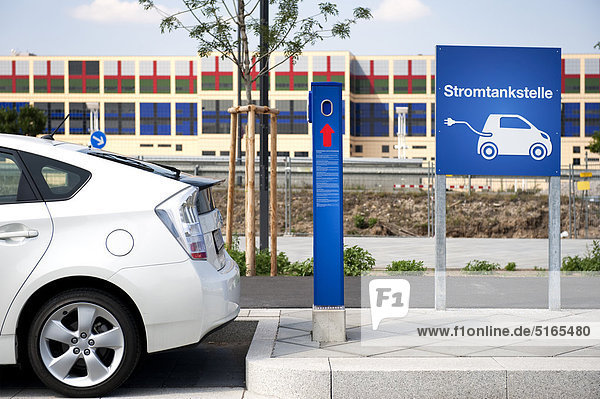 Electric vehicle charging station  Frankfurt Main  Germany