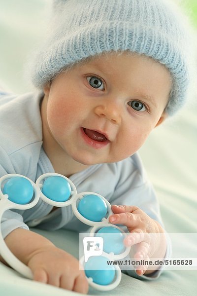 Baby with wooly hat