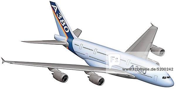 Flugzeugmodell,  Passagierflugzeug Airbus A380