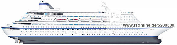 Großes Passagierschiff  Computergrafik