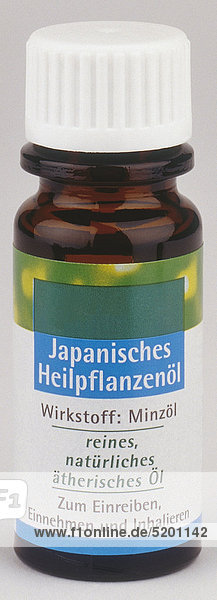 Glasfläschchen Mit Japanischem Heilpflanzenöl
