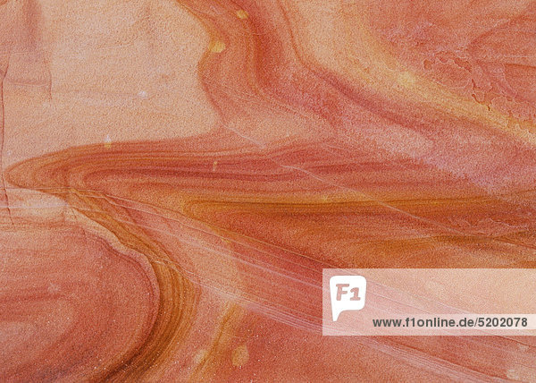 Oranger Sandstein mit Bänderung  Detail