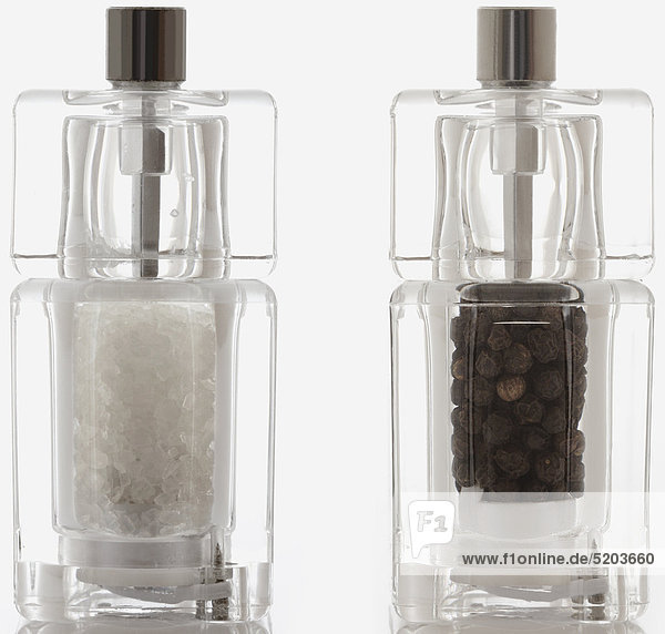 Pfeffermühle und Salzmühle aus Plexiglas