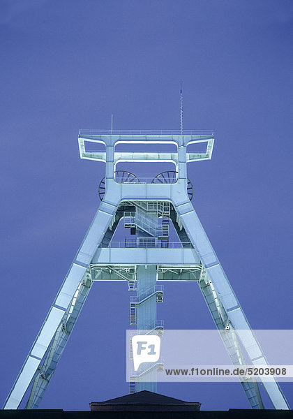 Förderturm  Bergbaumuseum Bochum  Nordrhein-Westfalen  Deutschland