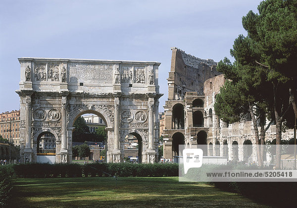Konstantinbogen  Kolosseum  Rom