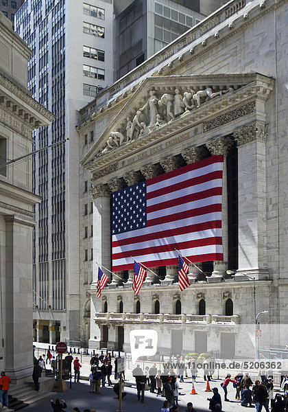 Wall Street  Börse in Manhattan  New York  USA