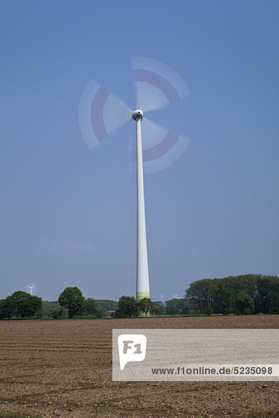 A spinning wind turbine