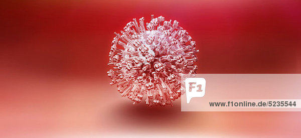 Schwebende Influenza-Virus-Partikel