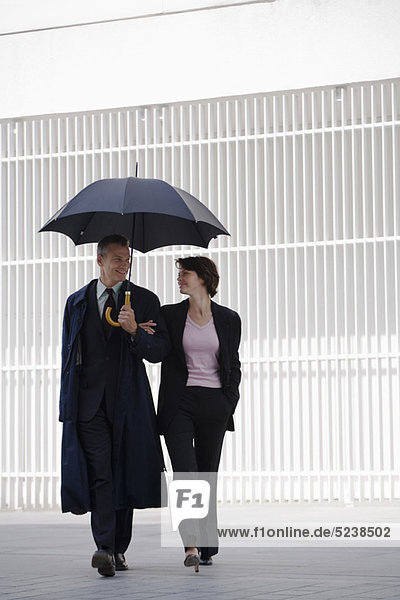 Mensch  Menschen  gehen  Regenschirm  Schirm  unterhalb  Business