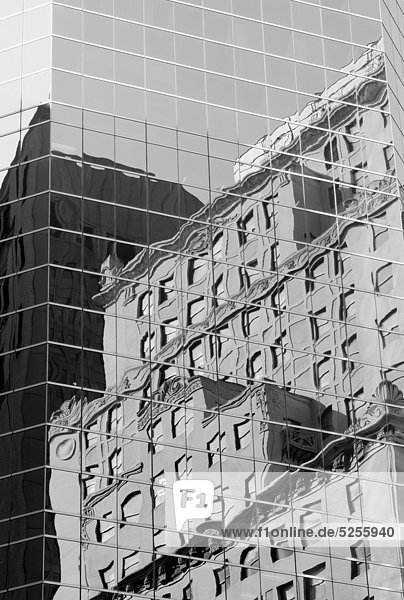 Vereinigte Staaten von Amerika  USA  New York City  Kontrast  Gebäude  Spiegelung  Großstadt  Fassade  neu  Reflections